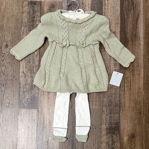 Tahari Baby 3-6mon Green Knit Outfit